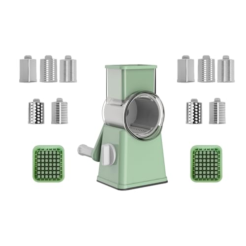 Multifunktionale Handkurbel, rotierende Gemüsehobel, Reibe mit mehreren Griffen für Käse, Obst, Zerkleinern von Stahl, Gemüsehäcksler von Gissroys