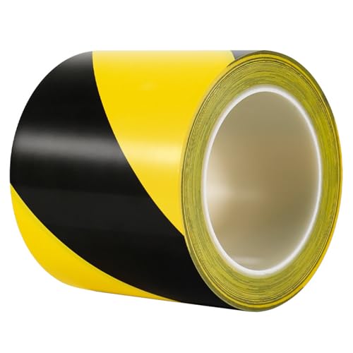 PVC Sicherheitswarnband 300 M Länge 50 Mm Breite Hohe Visibilität Klebeband Zum Markieren Gefährlicher Bereiche In Schwarzer Und Gelb Wasserdichter Sicherheit von Gissroys