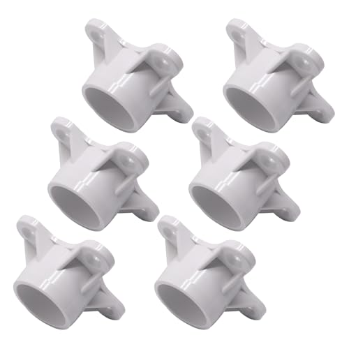 Packung Mit 6 PVC Rohrflanschkappen Mit Montagelöchern Plastikflanschabdeckung Für Lagerregale Und Tischunterstützung Beine PVC Armaturen Für Regale von Gissroys