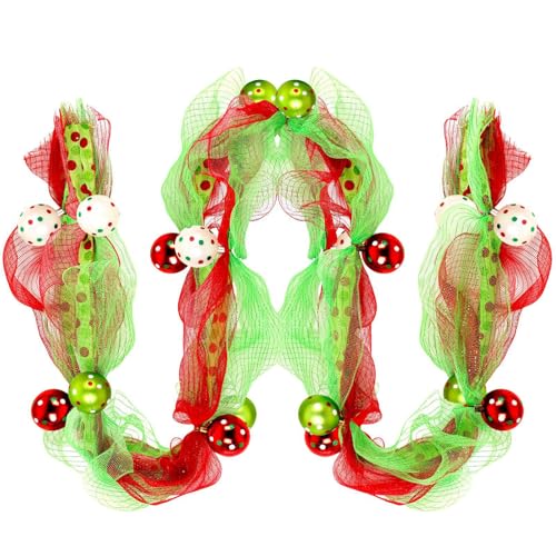 Polyester Weihnachtsbaumperlen Girlanden Rotgrüne Banddekoration Für Home Office Einzelhandelsurlaubsendekoration Projekte Weihnachtsfeier Dekorationen von Gissroys