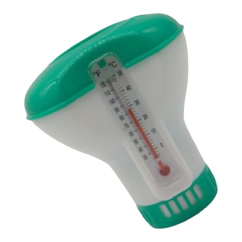 Pool Chlor Floater Schwimmender Pool Chlorspender mit Thermometern Tabletten Spender Schwimmendes Zubehör Schwimmbad Chemisch Floater von Gissroys