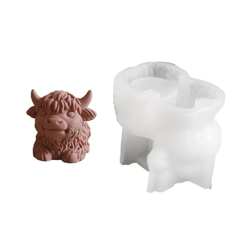 Rinderkopf-Statuenformen, Rinderfiguren, Silikonformen für Epoxidharz, Seife, Topfpflanzen, Vasen, handgefertigte Formen zum Basteln von Gissroys