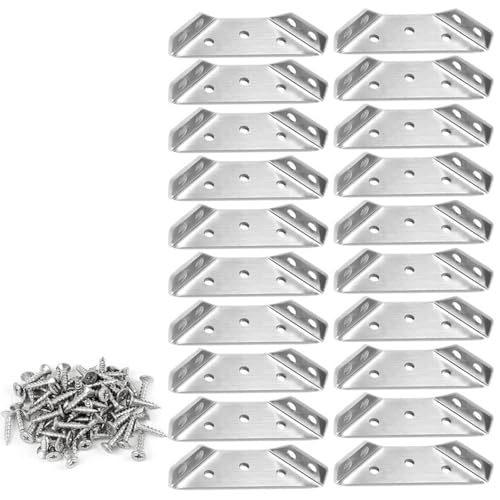 Set Von 20 Dreieck Montageanschlüssen Edelstahl Eckklammern Für Die Stärkung Der Möbelverstärkung Möbel von Gissroys