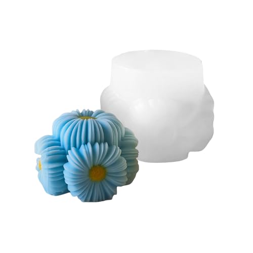 Silikonform Für Künstlerische Blumenkugel Aromatherapys Kerze Sonnenblumen Seifenschisch Ornament Schimmelpekte Enthusiast Werkzeug Flexible Seife Seife Form von Gissroys