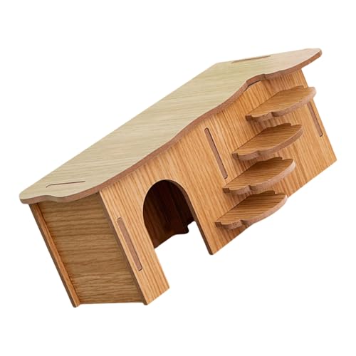 Gissroys Syrer Hamster Kletterleiter Holz Leiter Haus Kleine Verstecke Käfig Spielhaus Kauspielzeug Für Hamster Rennmak Cage Accessoires von Gissroys
