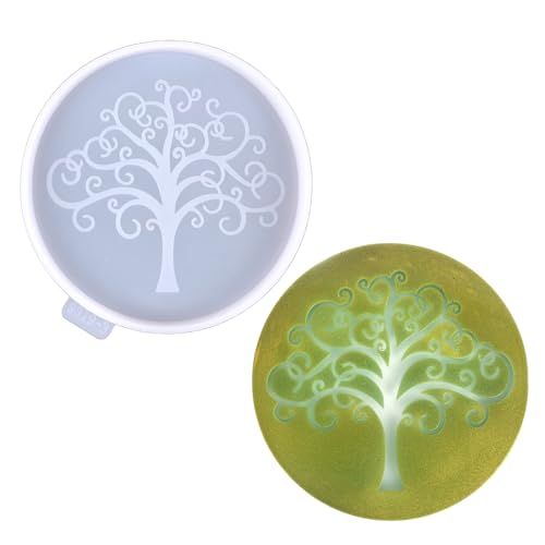 Tablett-Form aus Silikon, Epoxidharz, Tischset-Form, verwendet zur Herstellung von künstlichen Achatstücken, Untersetzern Tablett-Form aus Silikon, Epoxidharz, Tischset-Form, verwendet zur Herstellung von künstlichen Achatstücken, Untersetzern von Gissroys