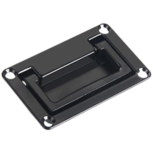 Zincs Klappgriff für Zugangstüren, Kleiderschränke, Schubladen und Schränke, aus Zinklegierung, Klappgriff, Schwarz von Gissroys