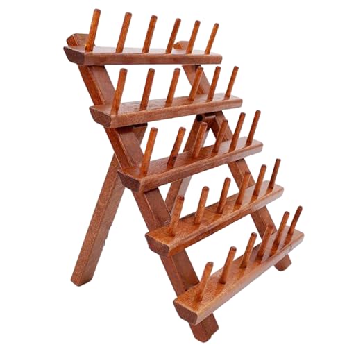 Thread Spool Organizer, 30 Spool Wood Sewing Threads Holder, Quilting Binding Crafting Foldable Large Capacity Organizer with Stable Base for Professionals, 9.84x9.25 inches Thread Spool Organizer, 30 Spool Wood Sewing Threads Holder, Quilting Binding Crafting Foldable Large Capacity Organizer with Stable Base for Professionals, 9.84x9.25 inches von Gitekain