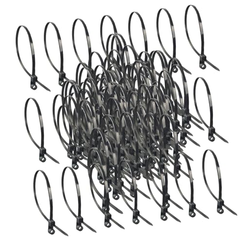 Gitohoni 100 Stück Kabelbinder Aus Nylon mit Schraubloch, für Vielseitige Anwendungen, 3.6 X 200 Mm Schwarz von Gitohoni