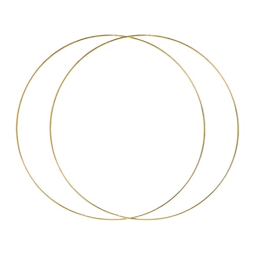 Gitohoni 2 Stück Metallringe 5 mm dick für kreative Wandgestaltung in Gold, Durchmesser 50cm von Gitohoni