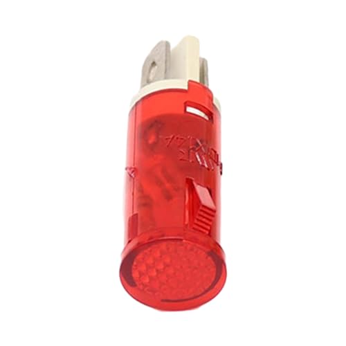 Gitohoni 220-V-Kontrollleuchte, Signallampe, Mini -14A, Form, 12,7-mm-Öffnung für Montage an Geräten, Rot von Gitohoni