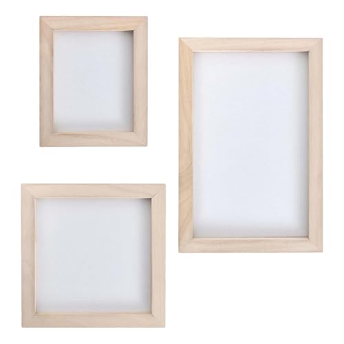 Gitohoni 3 Teiliges Papierherstellungs Holzrahmen Set, Papierherstellungs Rahmen Set für Kinder Und Erwachsene von Gitohoni