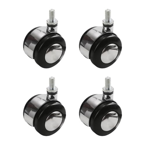 Gitohoni 4 Stück 2-Zoll-Lenkrollen, robuste, leistungsstarke, geräuscharme Schwenkräder, Industrierollen für Aufbewahrungsboxen und Möbel, Ohne Bremse von Gitohoni