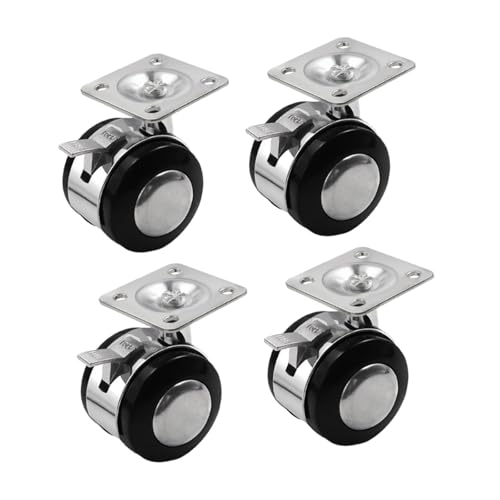 Gitohoni 4 Stück Möbelrollen Universalrollen Plattenrollen Apparaterollen Räder Geräuscharm Und Leichtgängig Durch Gummi Ringe für Wagen Werkbänke Und Möbel, mit Bremse Gitohoni 4 Stück Möbelrollen Universalrollen Plattenrollen Apparaterollen Räder Geräuscharm Und Leichtgängig Durch Gummi Ringe für Wagen Werkbänke Und Möbel, mit Bremse von Gitohoni