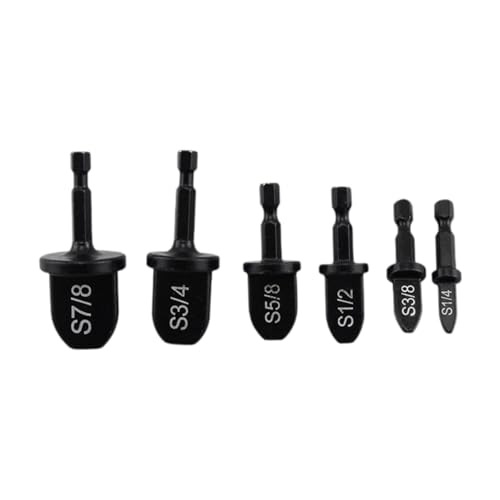 Gitohoni 6 Stück Rohraufweiter Klimaanlagen Kupferrohr Expander Swaging Werkzeug Bits Set Metall Reparaturset Präzise Verarbeitung für Klimaanlageninstallation, Sechseckiger Griff von Gitohoni