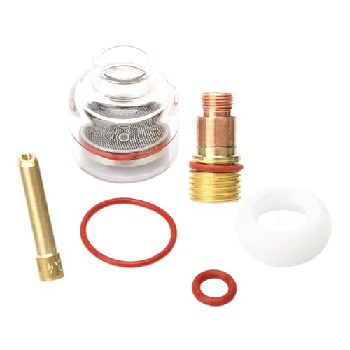 Gitohoni 6 Stücke Gaslinse Collet Glass Tasse Set Tig Schweißteile Argon Schweißen transparenter Tasse, 3.2 Mm von Gitohoni