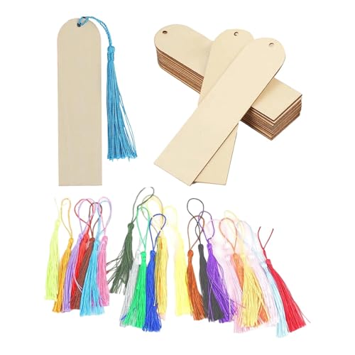 Gitohoni Blanko Lesezeichen Aus Holz mit Quasten, Multifunktionales Accessoire für Gitohoni Blanko Lesezeichen Aus Holz mit Quasten, Multifunktionales Accessoire für von Gitohoni