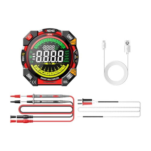 Gitohoni Digital-Multimeter 626 Multitester mit Thermoelement-Hintergrundbeleuchtung Bildschirm Strommesser Smart von Gitohoni