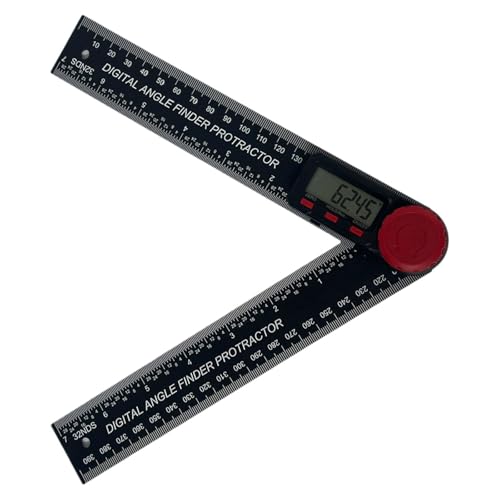 Gitohoni Digitaler Winkelmesser Winkellineal Winkelmessgerät Neigungsmesser Und Goniometer mit Großem Display für Holzbearbeitung Dekoration Und Schule, Schwarz von Gitohoni