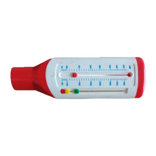 Gitohoni Peak Meter, Spirometer für Den Mobilen Einsatz, Einfach zu Handhaben, Mechanisches Gerät für Tests, Rot für Kinder von Gitohoni