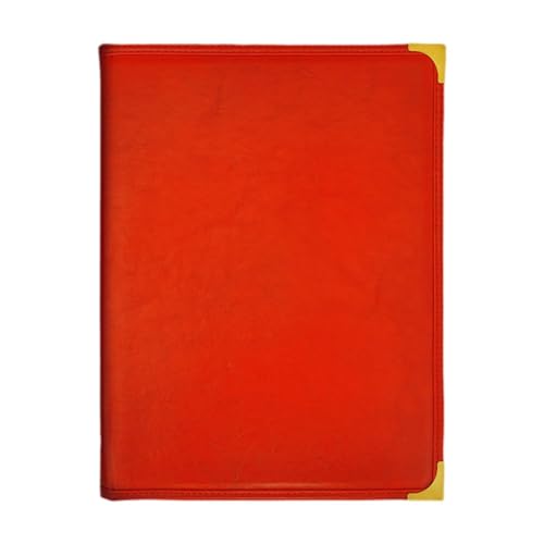 Gitohoni Restaurant Menümappe Speisekartenhülle Menübuch Ordner Robustes PU PVC Metall für Langlebige Nutzung Klare Sicht Vier Seiten Nachfüllbar für, Rot von Gitohoni