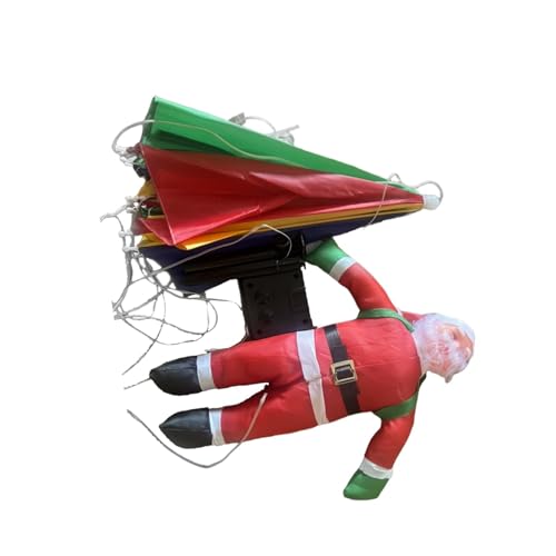 Gitohoni Santa Licht Parachute Weihnachtsbeleuchtung LED Solar Hängedekoration für Haustür Garten Wohnzimmer, Bunt von Gitohoni