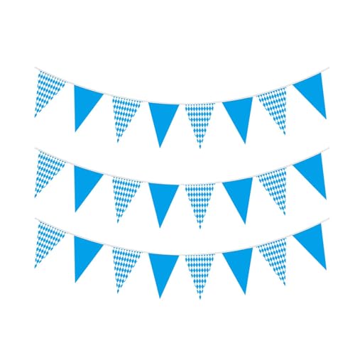 Gitohoni Wimpelkette 25 Stück Dekorationsbanner Dreiecksflaggen Girlande Polyester Tragbar Flexibel für Wohnzimmer Heimdekoration Büro, Style B von Gitohoni