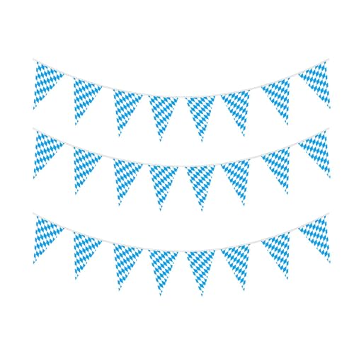 Gitohoni Wimpelkette 25 Stück Dekorationsbanner Dreiecksflaggen Girlande Polyester Tragbar Flexibel für Wohnzimmer Heimdekoration Büro, Style C von Gitohoni