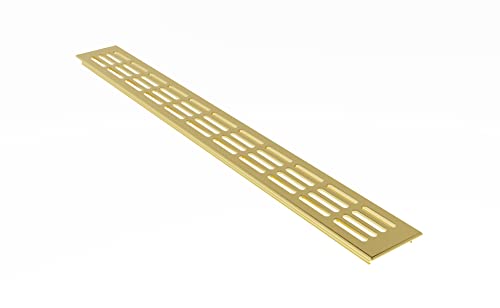 Aluminium Lüftungsgitter Stegblech Lüftung 60mm x 300mm in verschiedenen Farben (Gold eloxiert) von Gitter