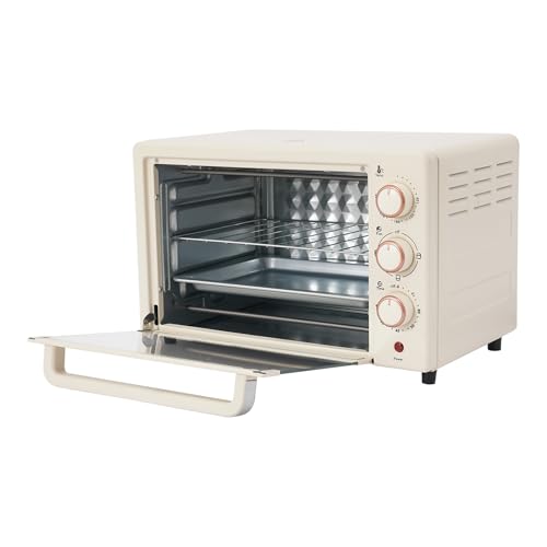 22L elektrischer Mini-Ofen,4 Heizungsrohre,drei mechanische Knopfregelung,0-60 Minuten Freizeit,mit Grillplatte und Grillnetz,sicherer heißfester Elektroofen für Haushalt von Giuffrida