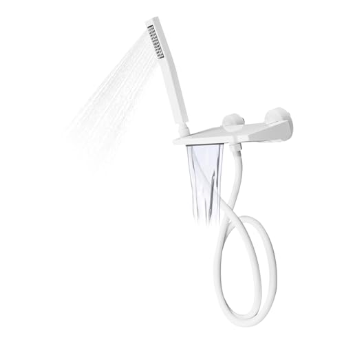 Badewannenarmatur mit Handbrause,Wandmontage Wasserfall-Wannenarmatur,zwei Regler für Warm- und Kaltwasser,Duschamaturenset Messing,Inklusive Installationszubehör Badewannenarmatur mit Handbrause,Wandmontage Wasserfall-Wannenarmatur,zwei Regler für Warm- und Kaltwasser,Duschamaturenset Messing,Inklusive Installationszubehör von Giuffrida