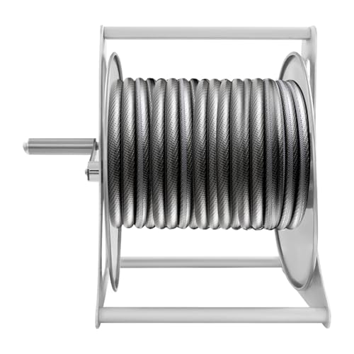 Professionelle Metall-Schlauchtrommel,Große Kapazität ordentliche Schlauchaufbewahrung,Flexible Installation Stabile Struktur Wand-Schlauchtrommel mit Praktischer Griff GriffwippeVorgebohrte Löcher von Giuffrida