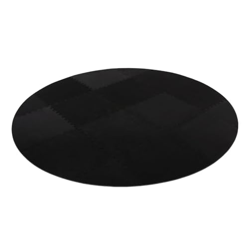 Whirlpoolmatte Schwarz, 6mm dickes Poolmatte,Glatte Kanten Pool Unterlegmatte Ineinandergreifend,wasserdicht verschleißfest biegefest hochelastisch Whirlpool Unterlage für Wohnzimmer Balkone (Schwarz) von Giuffrida