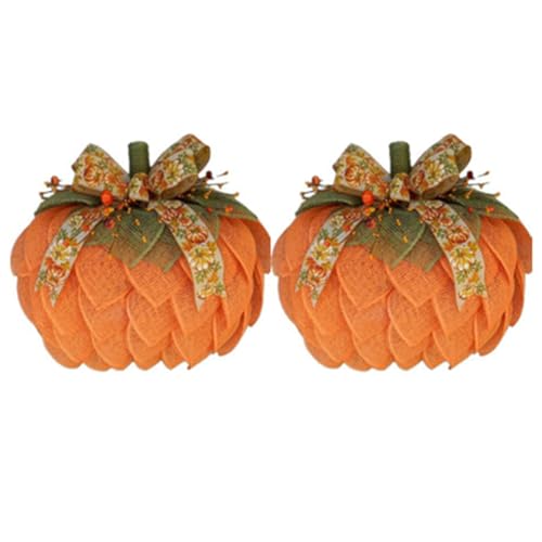 Giuneuow 2 Stück Herbst-Kürbiskranz mit Schleifen und Beeren - Herbstdekoration für die Haustür für Halloween, Thanksgiving und Wanddekoration Giuneuow 2 Stück Herbst-Kürbiskranz mit Schleifen und Beeren - Herbstdekoration für die Haustür für Halloween, Thanksgiving und Wanddekoration von Giuneuow
