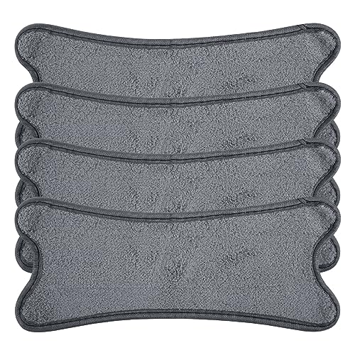 Giuneuow 4 StüCke Mop Pads Faser Flachmoppkopf Bodenreinigungstuch für X Typ Ersetzen Tuch Mopptuch Haushaltsreiniger Mop ZubehöR von Giuneuow