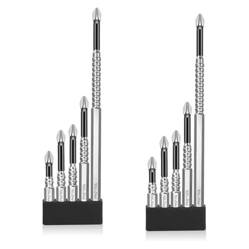 Giuneuow 50 Mm-150 mm Magnetschraubendreher Bit Legierung Stahl Anti-Rutsch Langbohrer Bit PH2 Elektrisches Bohrerschraubendreherbohrwerkzeug von Giuneuow