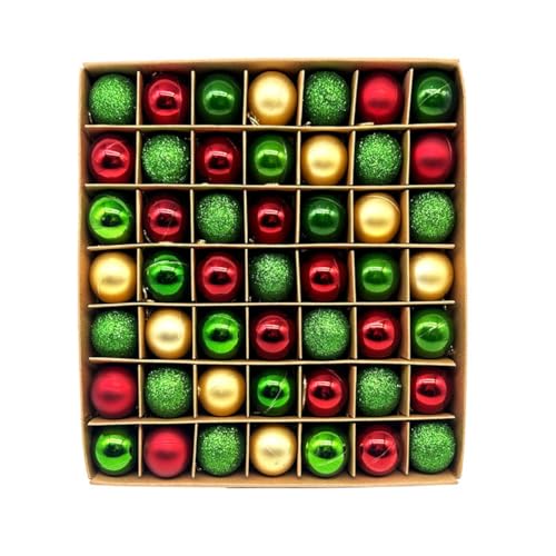 Giuneuow Baumdekorationen Weihnachtskugel Ornamente 49 Stcs 1,18 "Bruchsicher Kleines Hang A von Giuneuow