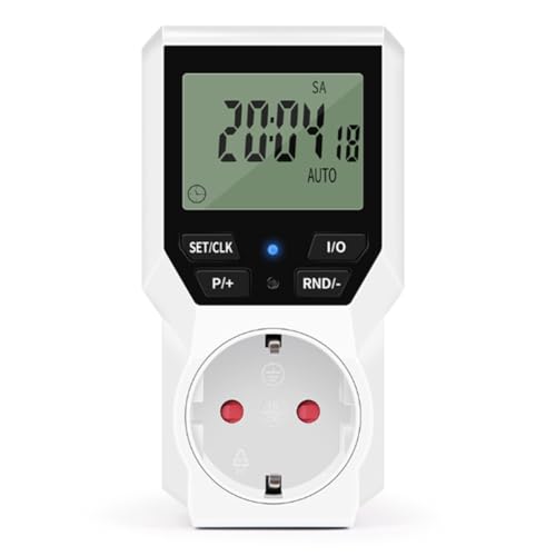 Giuneuow Digitaler Elektronischer Timer-Schalter mit LCD-Display und Programmierbarer Zeitschaltuhr (EU-Stecker) von Giuneuow