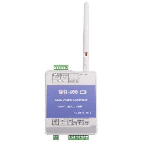 Giuneuow Gate Door Opener Relay Switch WH-500-EU GSM 4G-Fernbediener mit Fernbedienung der Drahtlosen Alarm-Alarm-App von Giuneuow
