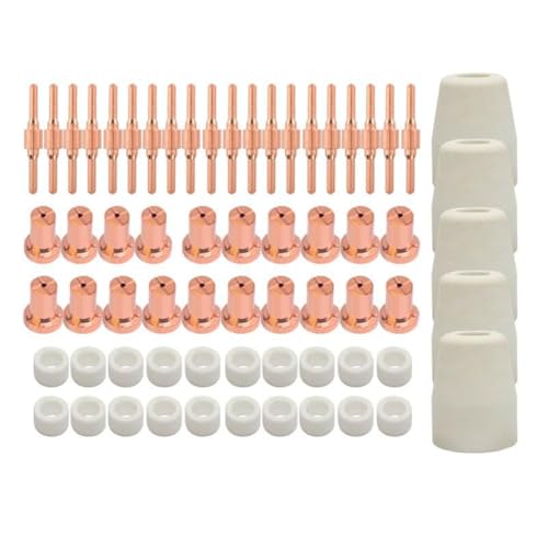 Giuneuow PT31 65-Teiliges Verbrauchsmaterial für Erweiterte Luftplasma-Schneiddüsenelektroden, Passend für CUT-40 LGK40 CUT-50 CT-312 CT418 Giuneuow PT31 65-Teiliges Verbrauchsmaterial für Erweiterte Luftplasma-Schneiddüsenelektroden, Passend für CUT-40 LGK40 CUT-50 CT-312 CT418 von Giuneuow