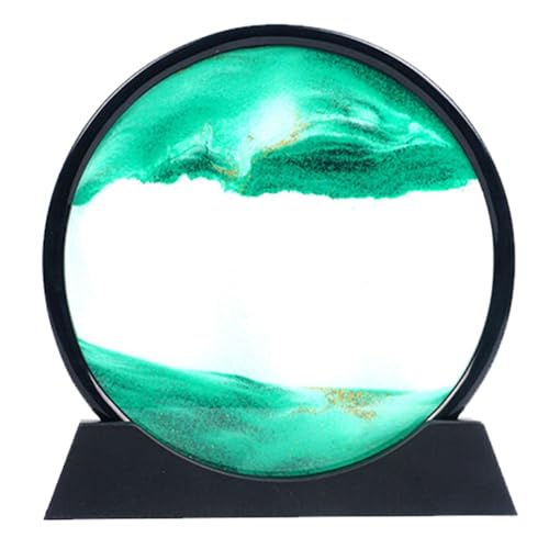 Giuneuow Runde Glas Sandkunst Bild 3D -Sanduhr Quicksand Bewegte Meereslandschaftshandwerk Fließend Malerei für Bürohaus Giuneuow Runde Glas Sandkunst Bild 3D -Sanduhr Quicksand Bewegte Meereslandschaftshandwerk Fließend Malerei für Bürohaus von Giuneuow