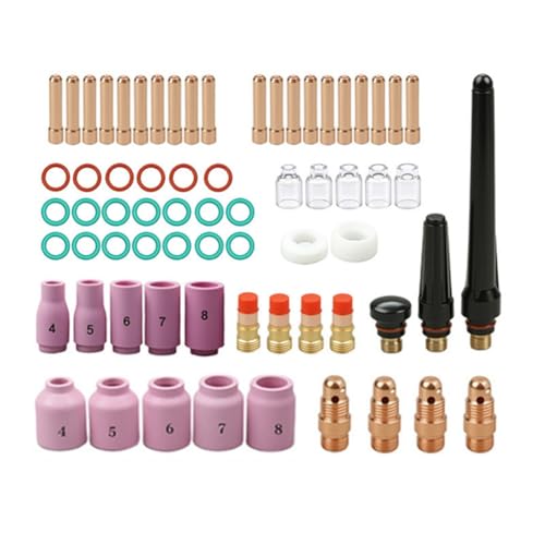 Giuneuow Stubby Gas Objektivglas Tasse Kit Tig Schweißbrenner für Tig Schweißglas Tasse Düse Collets Körper Stubby -Gaslinsen Glasbecher Kit Kit von Giuneuow