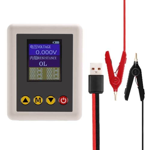 Giuneuow TS4520 AC 4-Leiter Spannungswiderstandstester 1,77 TFT-Display Batteriewiderstandstester mit Typ A USB auf Kelvin-Clip von Giuneuow