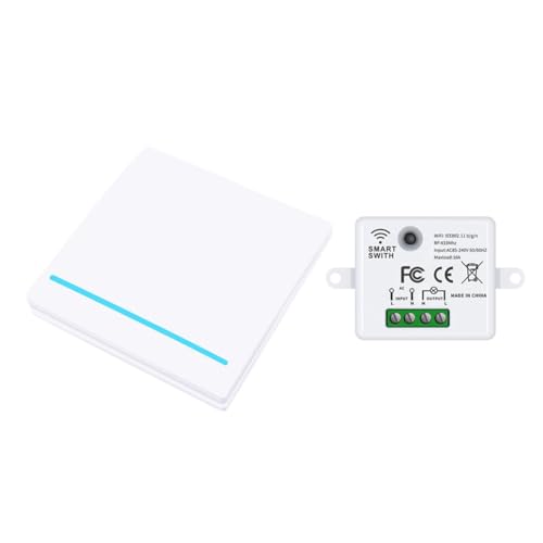 Giuneuow Tuya WiFi Rf433MHz Smart Wireless 1 Gang Fernbedienungs -Beleuchtungswandschalter für Lampe LED B Giuneuow Tuya WiFi Rf433MHz Smart Wireless 1 Gang Fernbedienungs -Beleuchtungswandschalter für Lampe LED B von Giuneuow