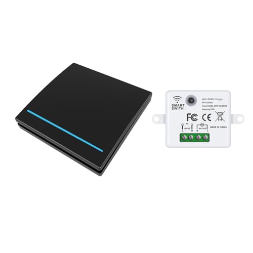 Giuneuow Tuya WiFi Rf433mHz Smart Wireless 1 Gang Fernbedienungs -Beleuchtungswandschalter für Lampe LED A von Giuneuow