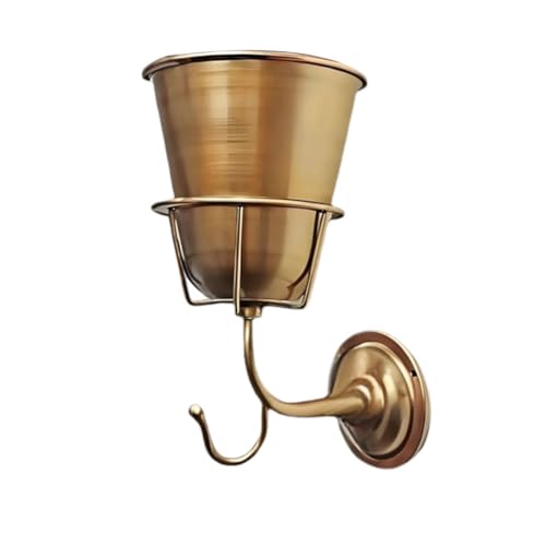 Giuneuow Wandvase, Wandpflanzgefäß Aus mit Vielseitigem Haken - Pflanzenhalter für Drinnen und Draußen für Echte oder, Kupferfarbe von Giuneuow