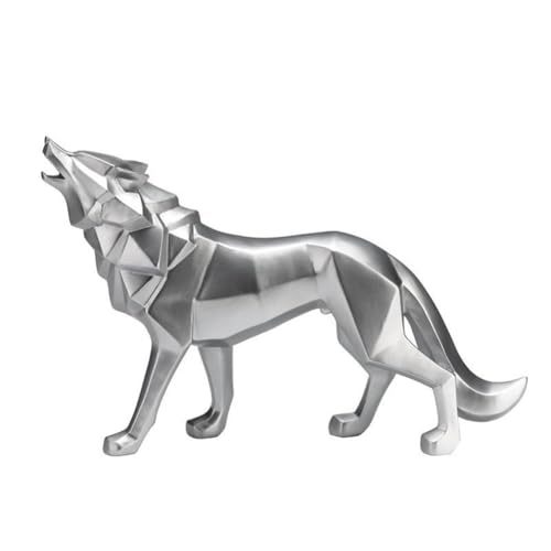 Giuneuow Wolfsstatue, Tierfigur, Skulptur, Wohnzimmer, Arbeitszimmer, Schlafzimmer, Dekoration, Heimtisch, Innendekoration, Zubehör, Silber Giuneuow Wolfsstatue, Tierfigur, Skulptur, Wohnzimmer, Arbeitszimmer, Schlafzimmer, Dekoration, Heimtisch, Innendekoration, Zubehör, Silber von Giuneuow