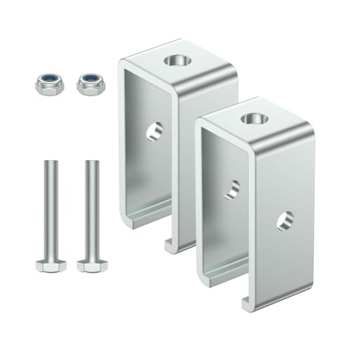 Giuneuow Zwischenunterstützung Hange Bracket für Channel Trolley Track 2pcs Channel Trolley Track Hanger Bracket von Giuneuow