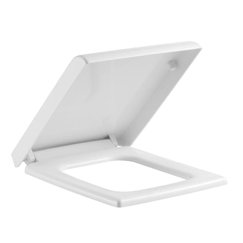 Giural Toilettendeckel Eckig, Quadratischer WC Sitz Mit Absenkautomatik, Quick-Release Funktion Und Oben Befestigterbefestigung Oben Toilettensitz, Klobrille Aus PP,35 * 45cm Giural Toilettendeckel Eckig, Quadratischer WC Sitz Mit Absenkautomatik, Quick-Release Funktion Und Oben Befestigterbefestigung Oben Toilettensitz, Klobrille Aus PP,35 * 45cm von Giural