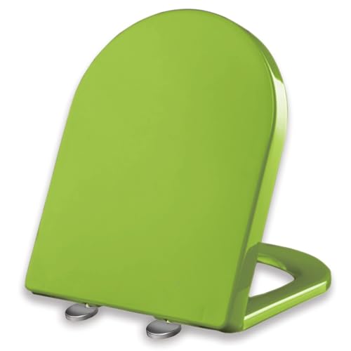 Grün,PP,WC Sitz mit Absenkautomatik, U Form Klodeckel, Verlängerter Toilettendeckel mit 360° Verstellbaren Scharnieren, WC Deckel mit Quick-Release-Funktion, Top-Installation, 36x46cm Grün,PP,WC Sitz mit Absenkautomatik, U Form Klodeckel, Verlängerter Toilettendeckel mit 360° Verstellbaren Scharnieren, WC Deckel mit Quick-Release-Funktion, Top-Installation, 36x46cm von Giural